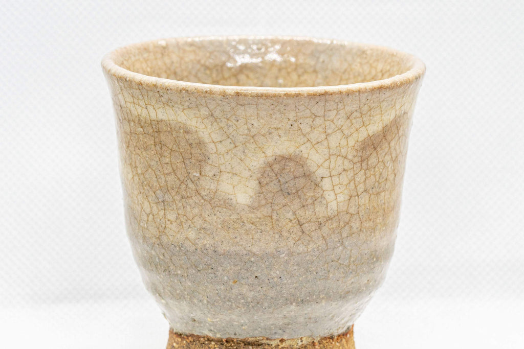 Japanese Teacups - Set of 3 Beige Hagi-yaki Yunomi - 130ml