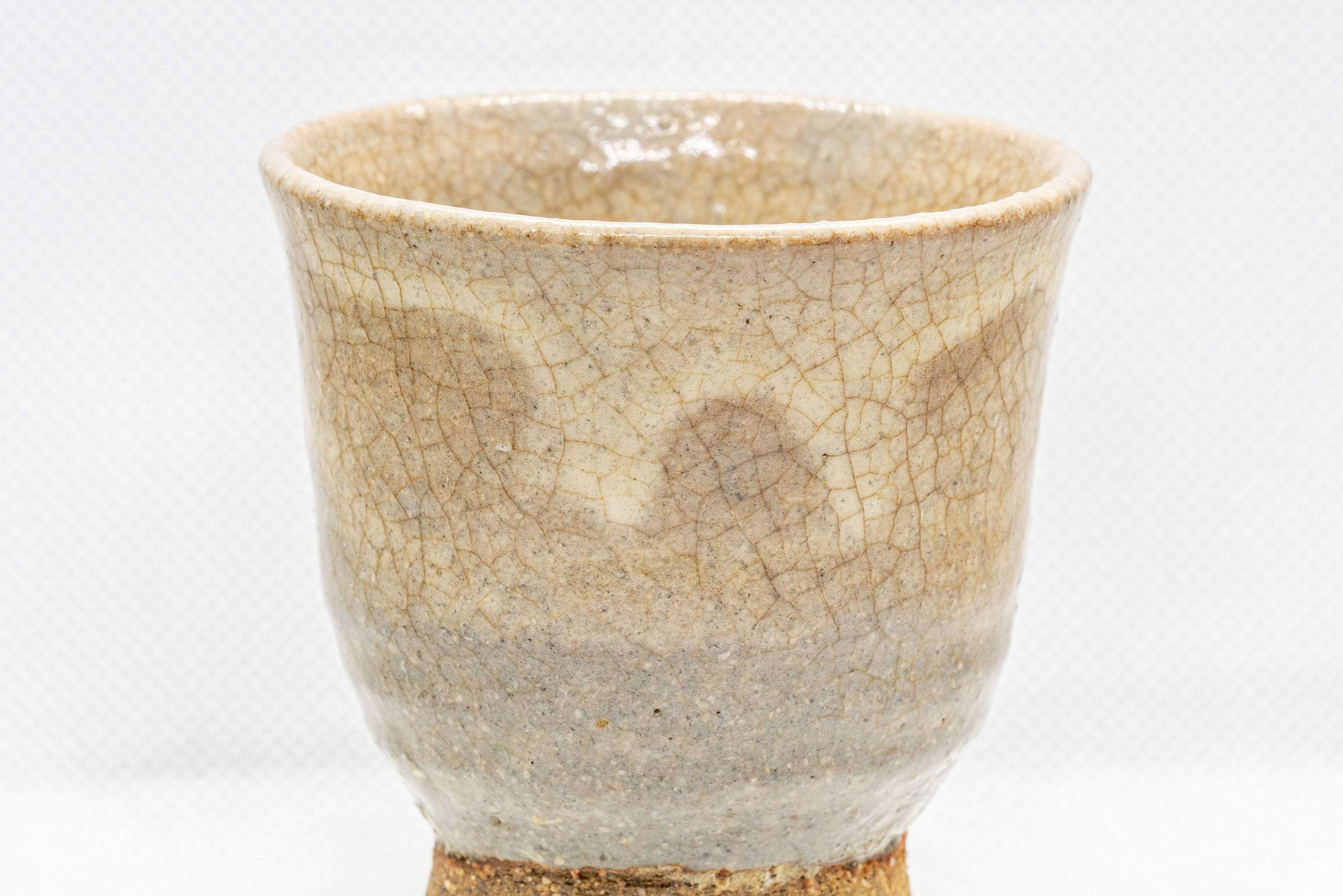 Japanese Teacups - Set of 3 Beige Hagi-yaki Yunomi - 130ml