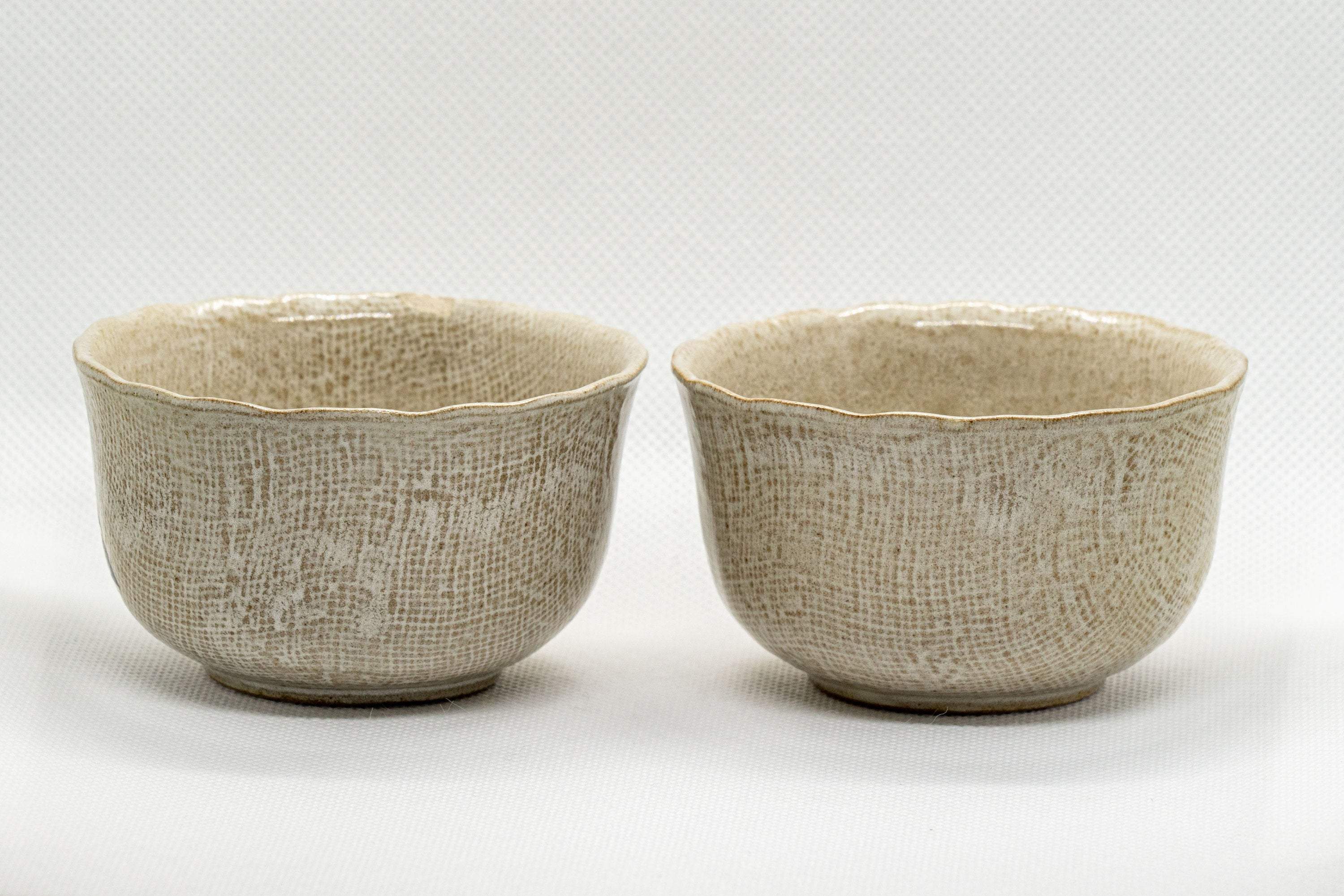 Japanese Teacups - Pair of Glazed Yunomi - 120ml