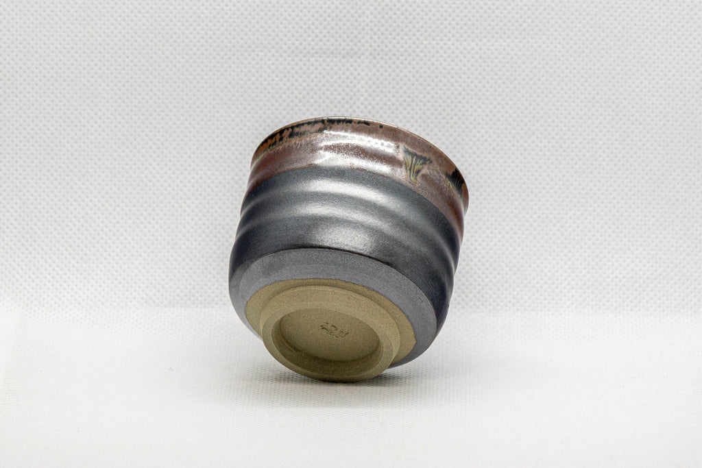 Japanese Teacup - Tenmoku Glazed Tsutsu-gata Yunomi - 65ml