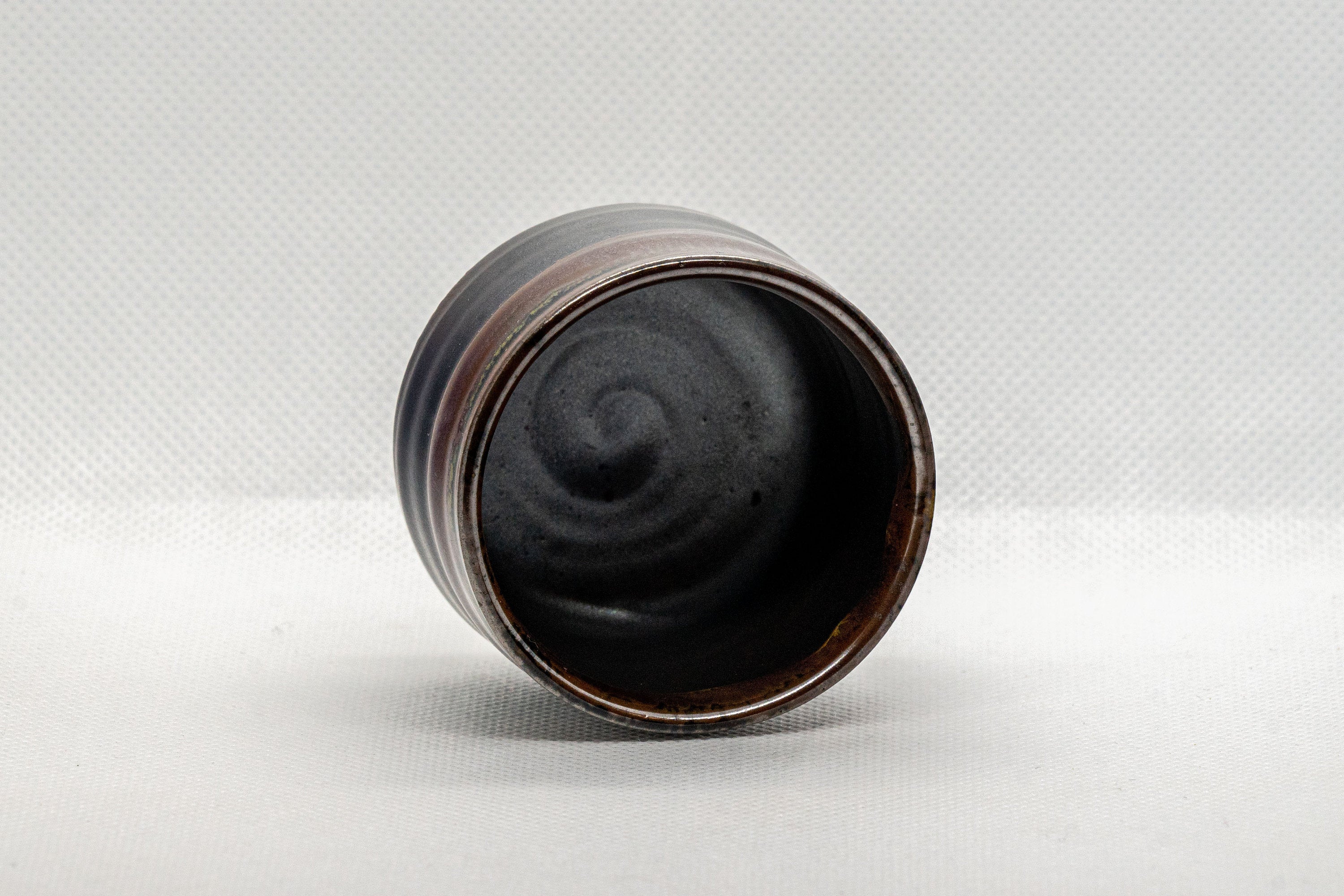 Japanese Teacup - Tenmoku Glazed Tsutsu-gata Yunomi - 65ml