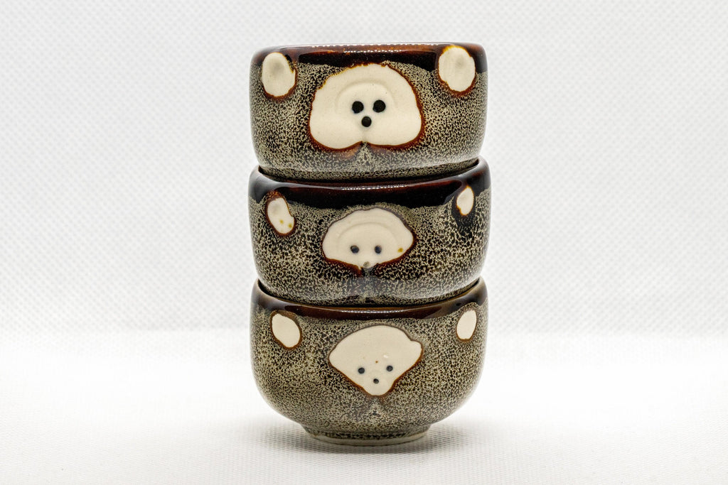 Japanese Teacups - Set of 3 Porcelain Guinomi - 40ml