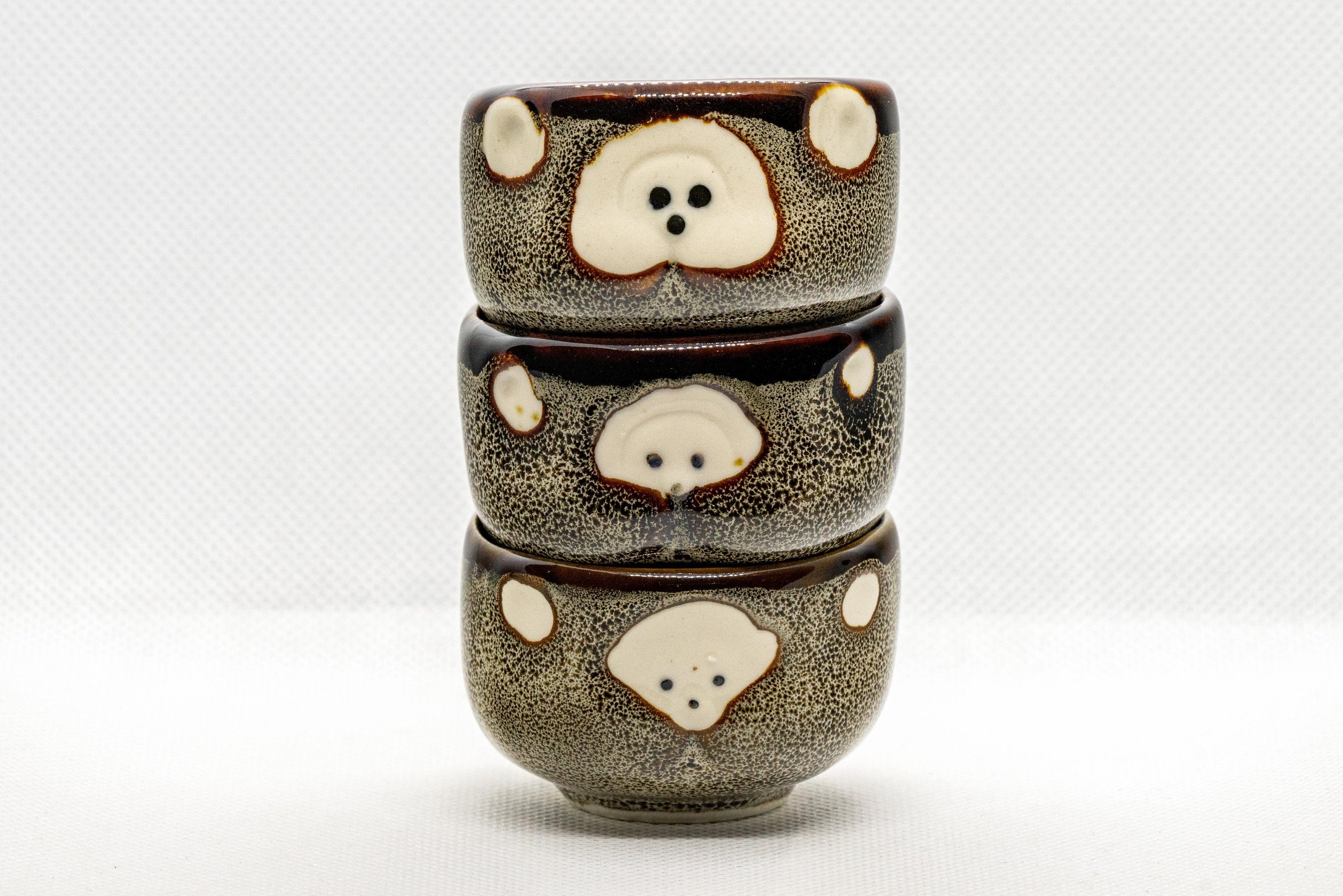 Japanese Teacups - Set of 3 Porcelain Guinomi - 40ml
