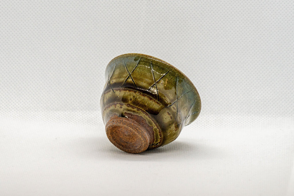 Japanese Teacup - Moss Green Guinomi - 40ml