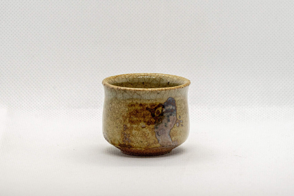 Japanese Teacup - Green Glazed Stoneware Guinomi - 30ml