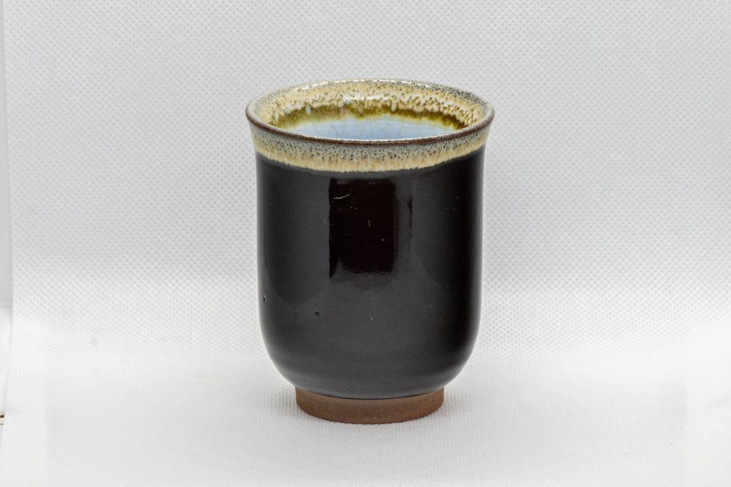Japanese Teacup - Hare's Fur Glazed Tsutsu-gata Yunomi - 160ml