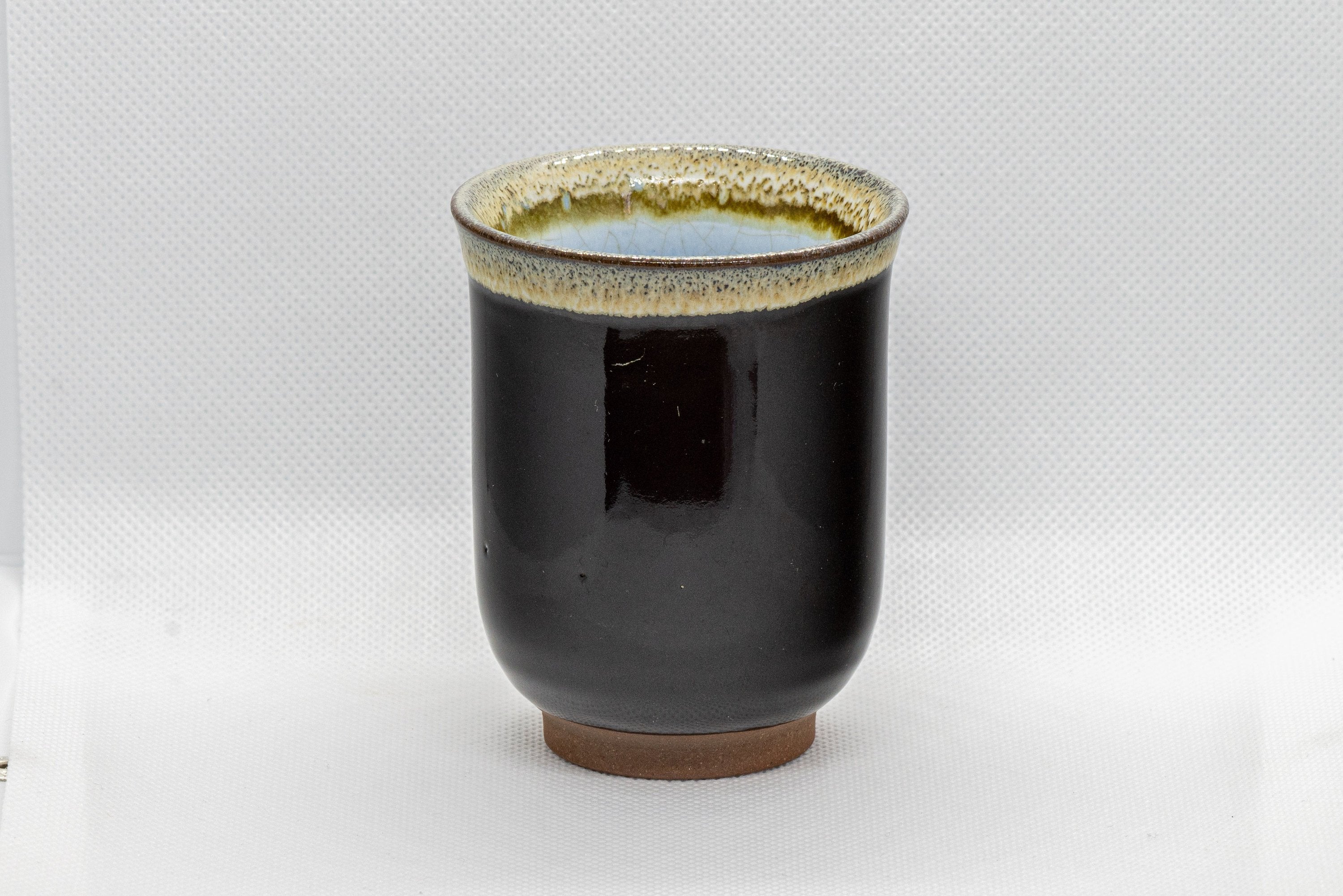 Japanese Teacup - Hare's Fur Glazed Tsutsu-gata Yunomi - 160ml