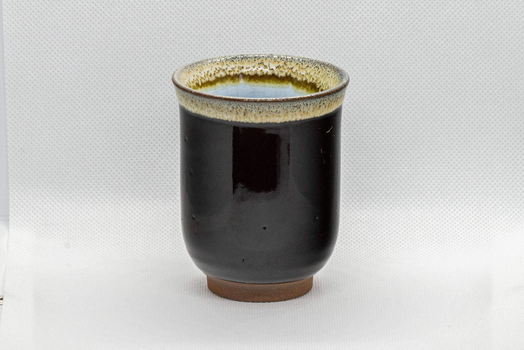 Japanese Teacup - Hare's Fur Glazed Tsutsu-gata Yunomi - 160ml