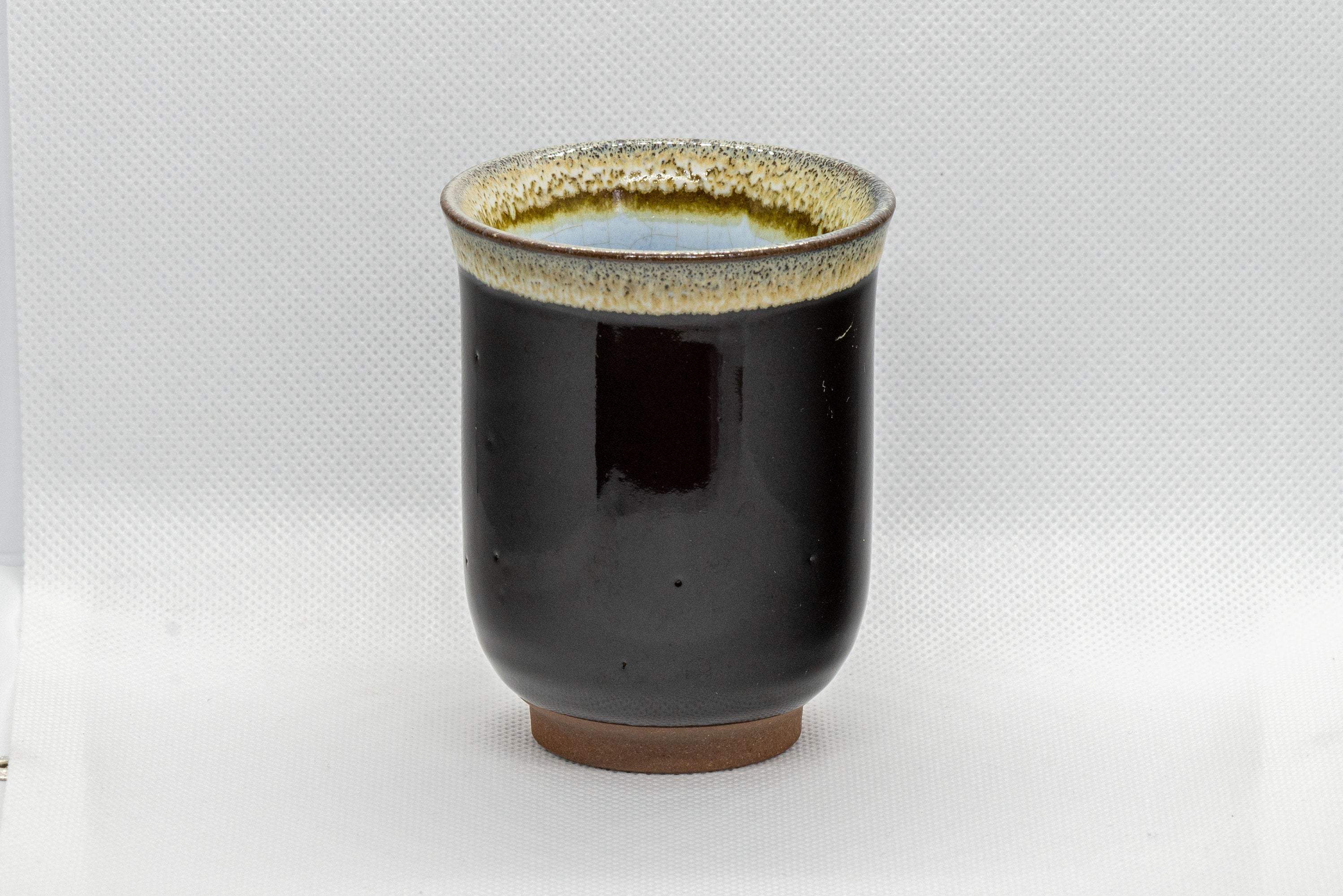 Japanese Teacup - Hare's Fur Glazed Tsutsu-gata Yunomi - 160ml
