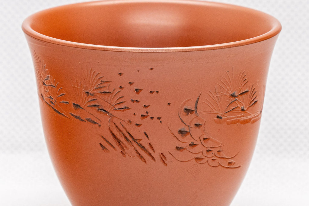 Japanese Teacup - Floral Tokoname-yaki Yunomi - 75ml
