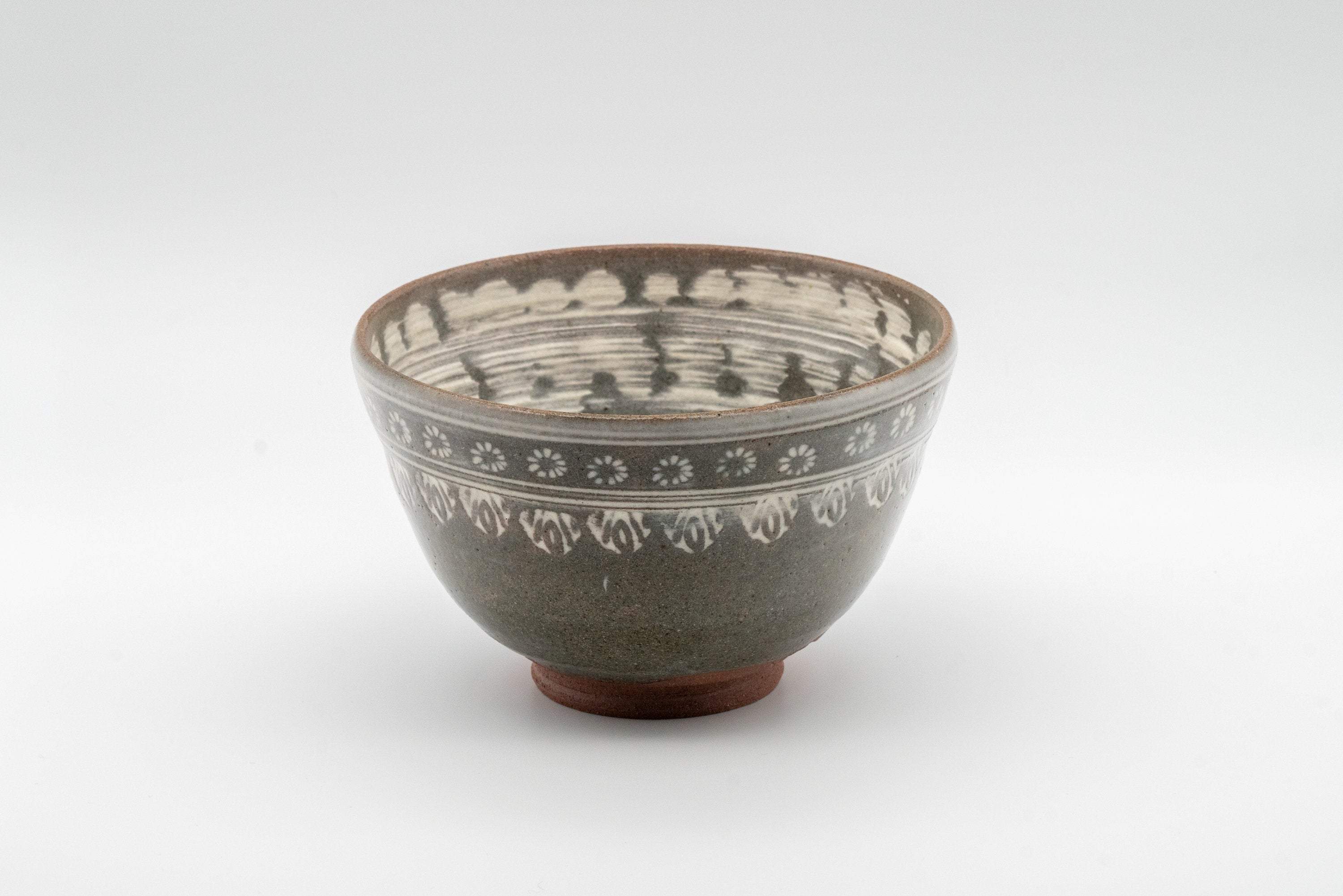 Japanese Matcha Bowl - Asami Yoshizou 吉峯窯 Wan-nari Kyo-yaki Chawan - 350ml