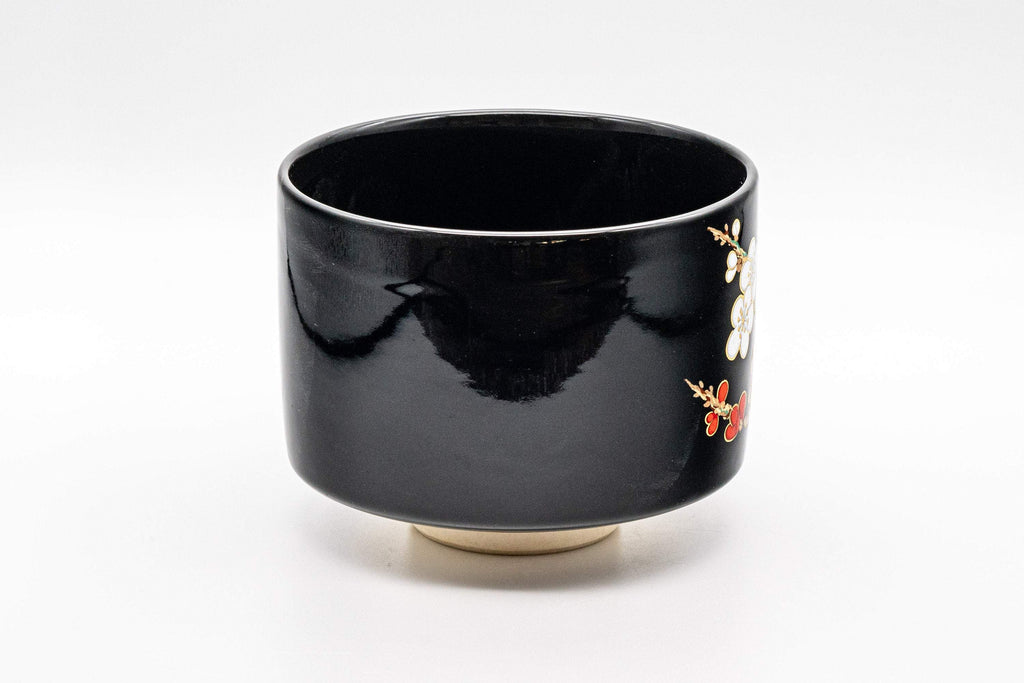 Japanese Matcha Bowl - Plum Blossoms Tsutsu-gata Chawan - 500ml