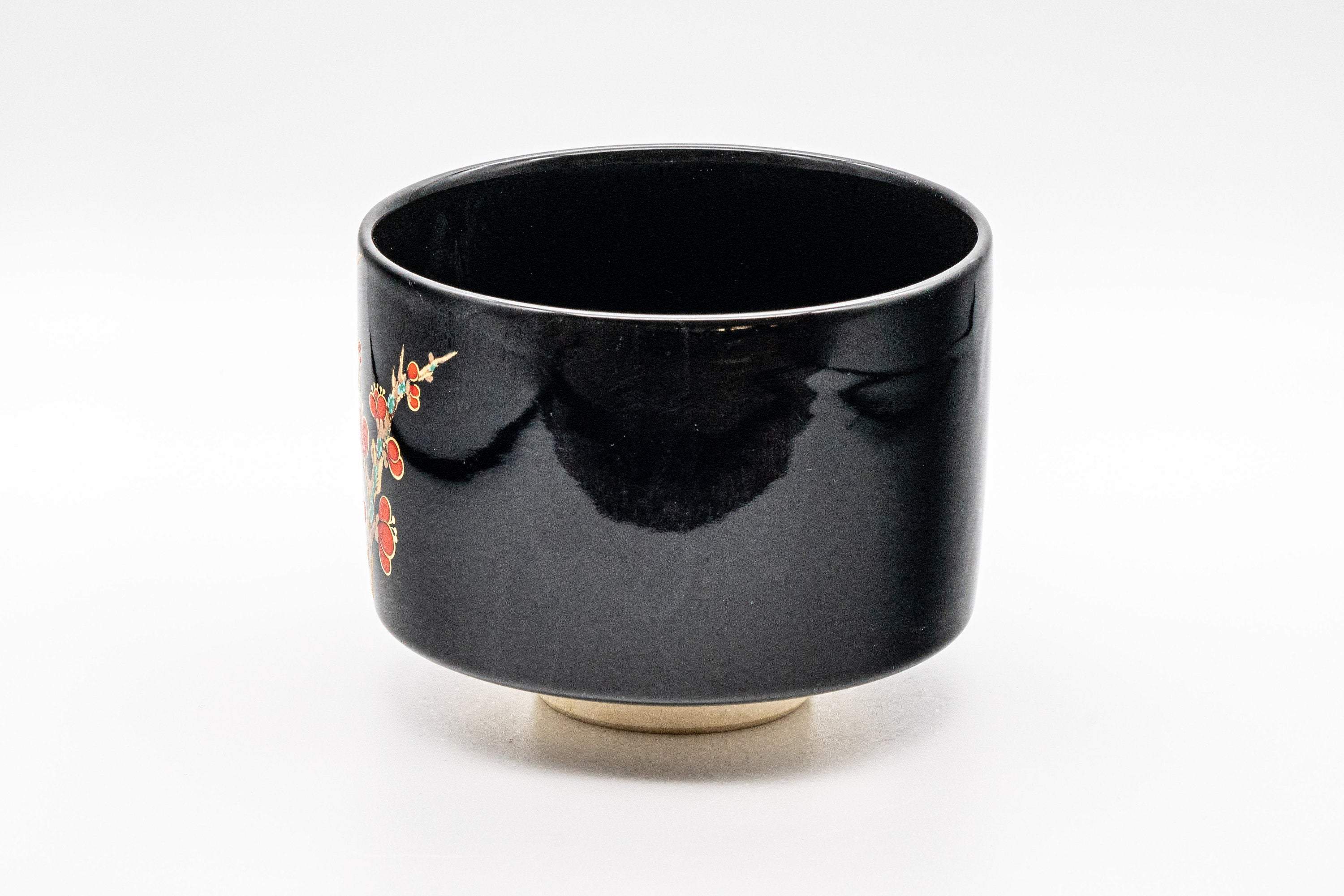 Japanese Matcha Bowl - Plum Blossoms Tsutsu-gata Chawan - 500ml