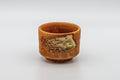 Japanese Teacup - Orange Glazed Hantsutsu-gata Guinomi - 45ml