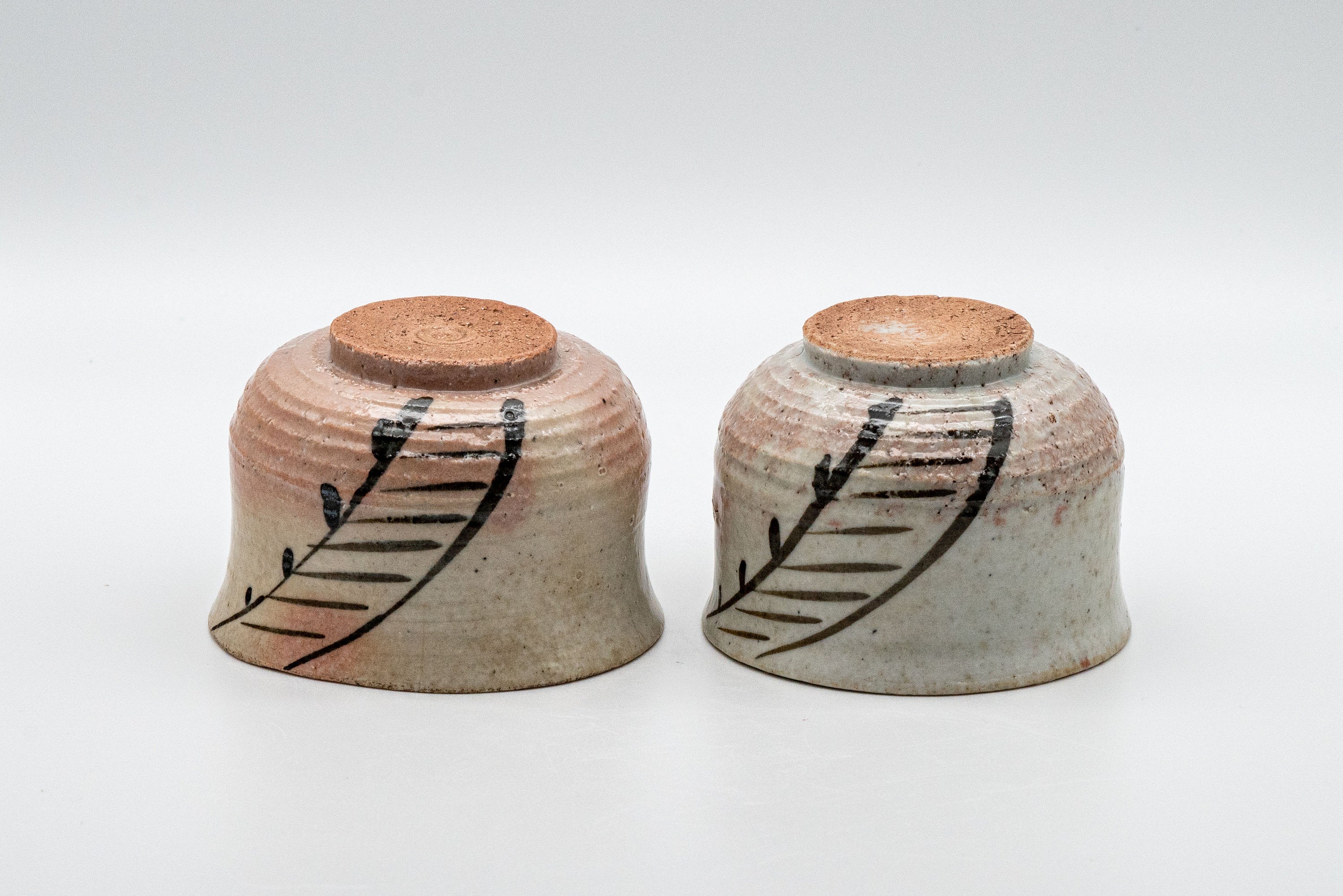 Japanese Teacups - Pair of Curvy Yunomi - 100ml