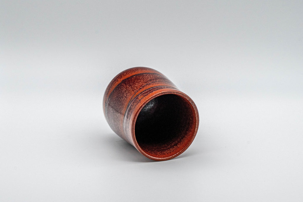 Japanese Teacup - Curvy Red Yunomi - 110ml