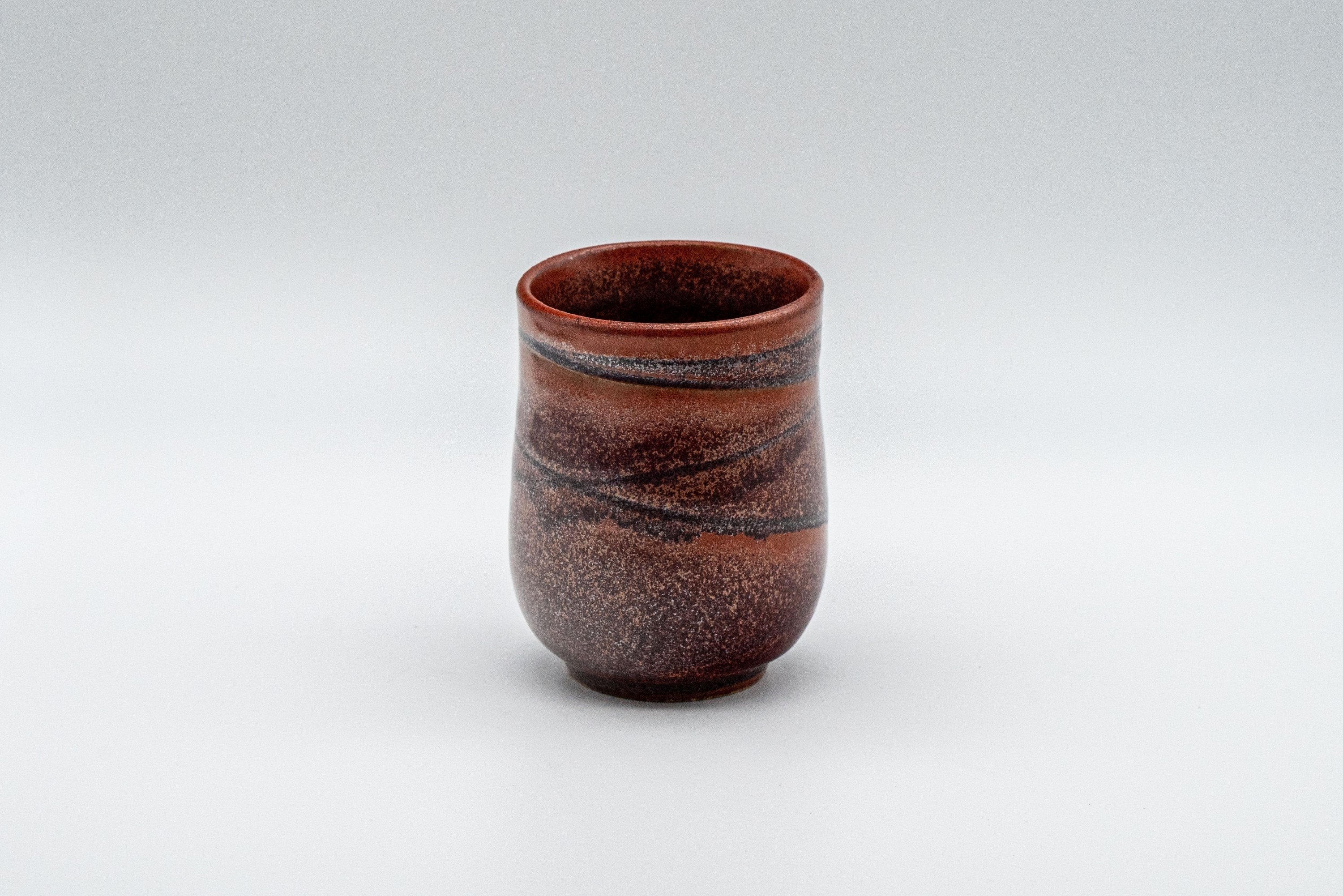Japanese Teacup - Curvy Red Yunomi - 110ml