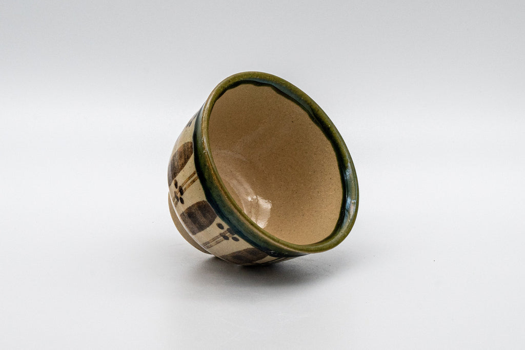 Japanese Teacup - 秀泉陶苑 Floral Wan-nari Mino-yaki Yunomi - 100ml