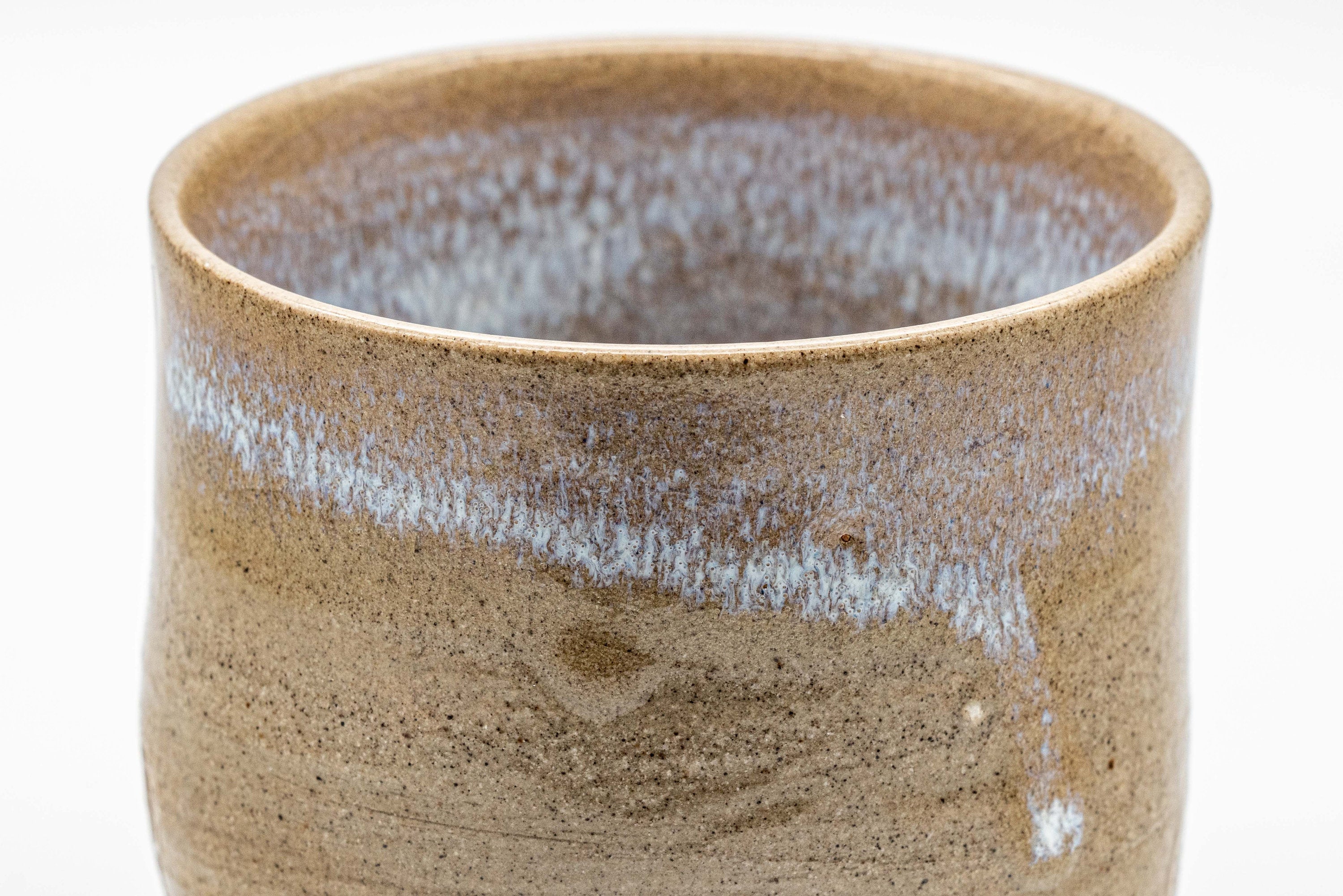 Japanese Teacup - Hare's Fur Stoneware Tsutsu-gata Yunomi - 185ml