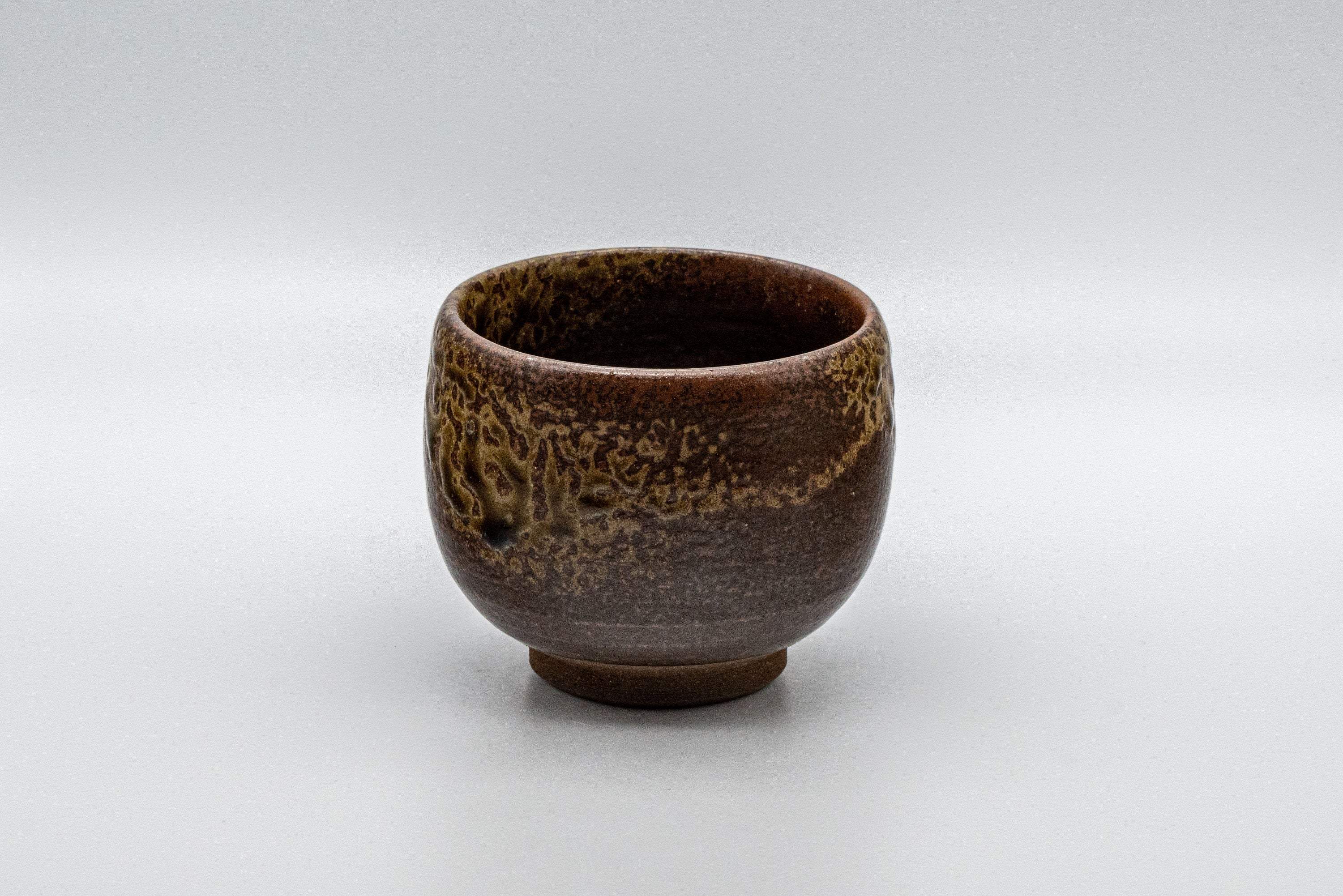 Japanese Teacup - Dark Brown Glazed Yunomi - 145ml