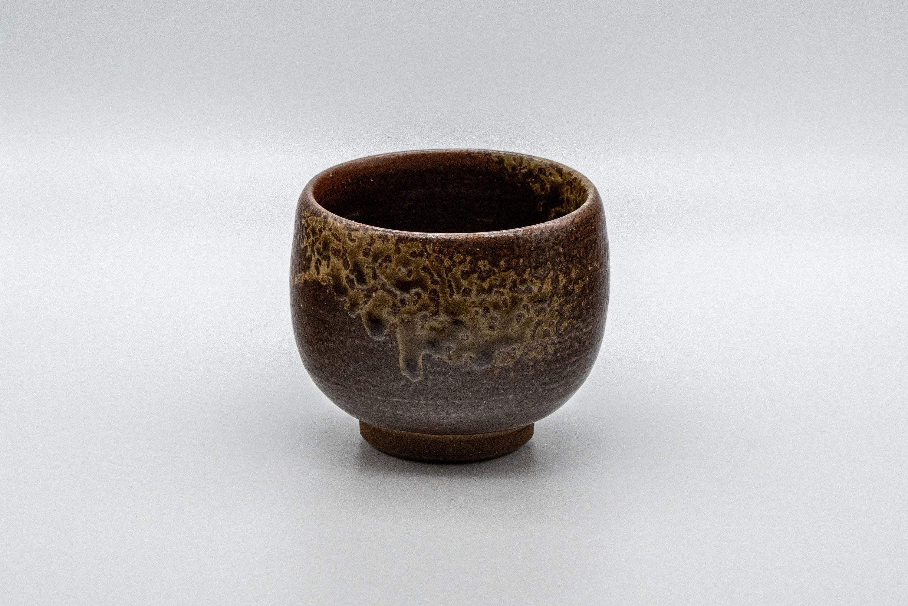 Japanese Teacup - Dark Brown Glazed Yunomi - 145ml