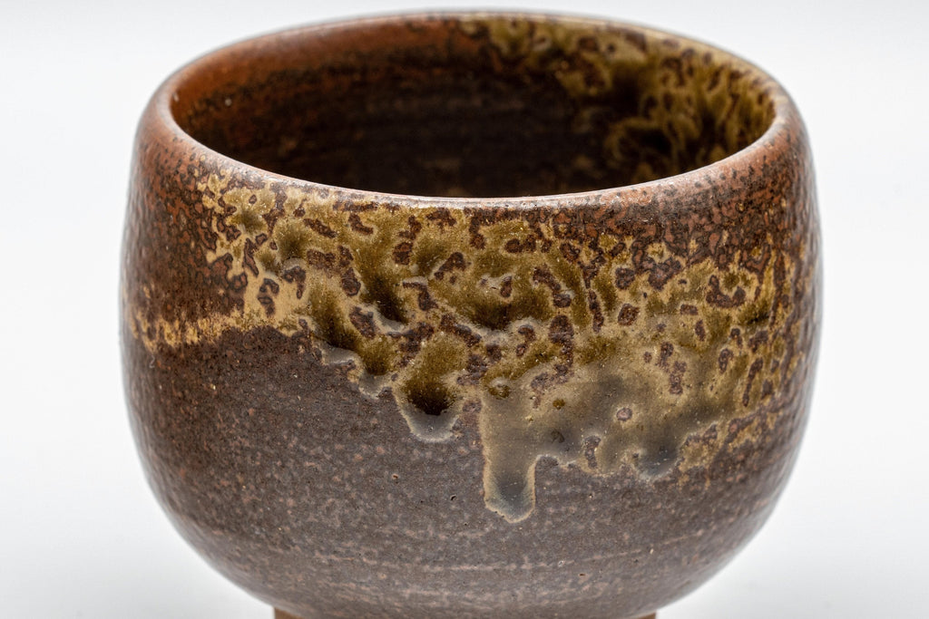 Japanese Teacup - Dark Brown Glazed Yunomi - 145ml