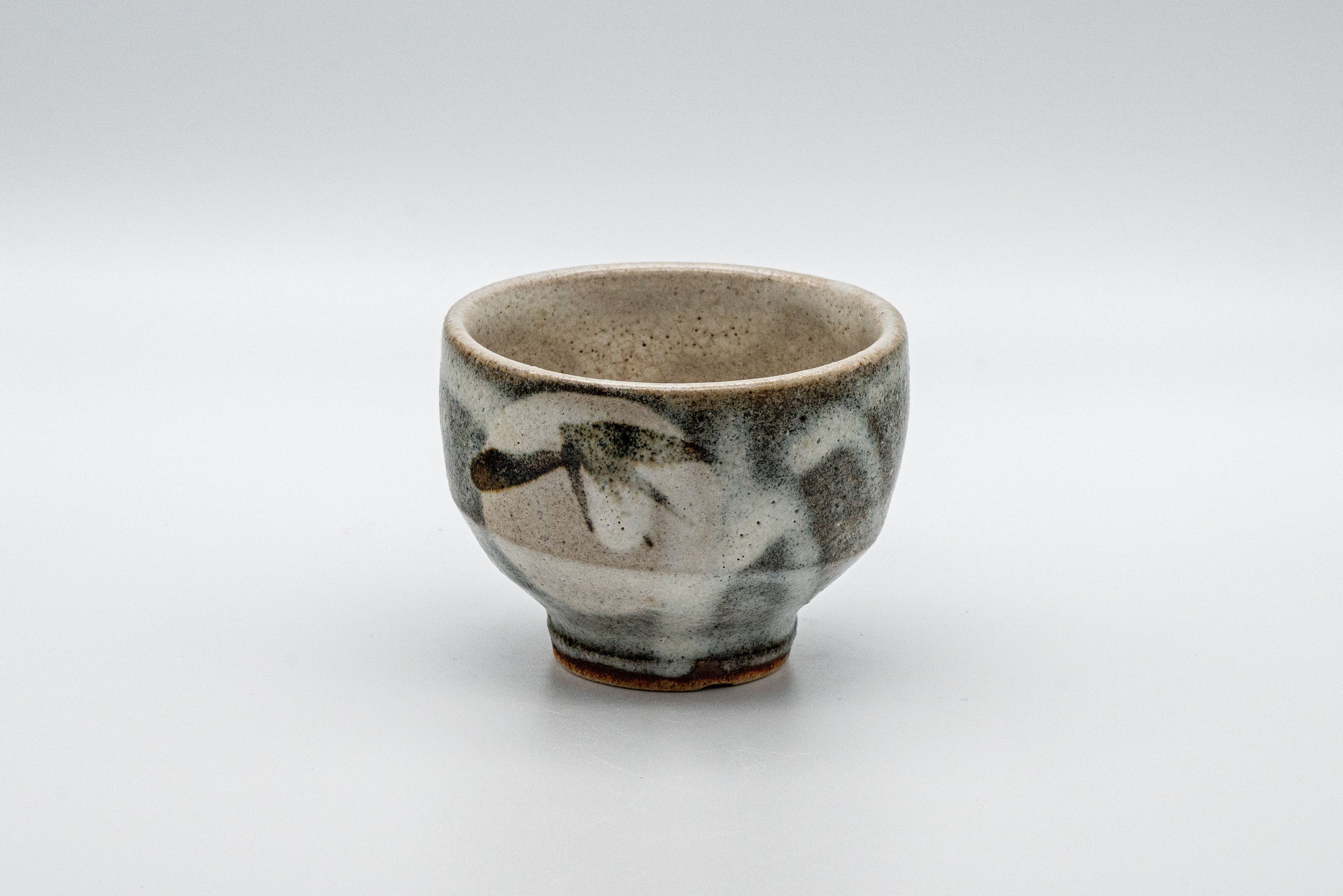 Japanese Teacup - Leafy Grey Yunomi - 125ml