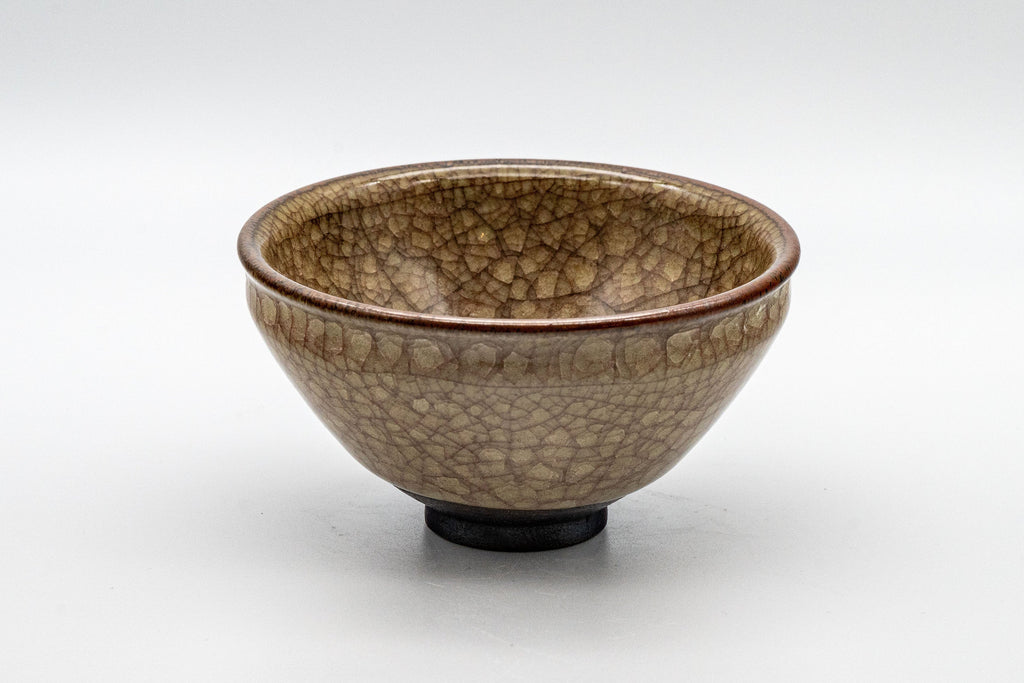 Japanese Teacups - Set of 3 古川利男 Tenmoku-gata Kiyomizu-yaki Senchawan - 140ml