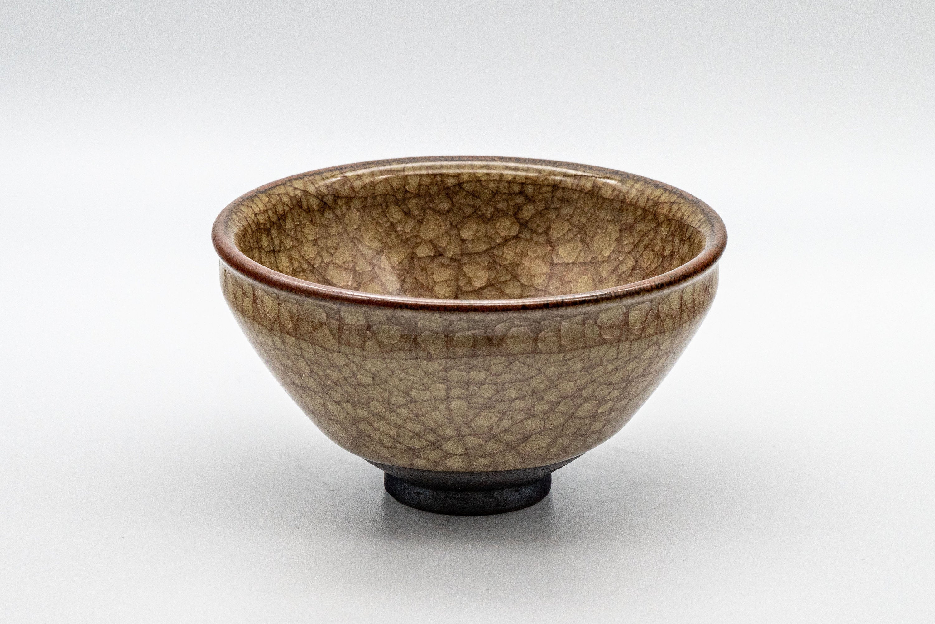 Japanese Teacups - Set of 3 古川利男 Tenmoku-gata Kiyomizu-yaki Senchawan - 140ml