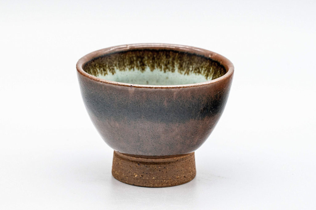 Japanese Teacups - Pair of Tenmoku Glazed Sugi-nari Guinomi  - 55ml