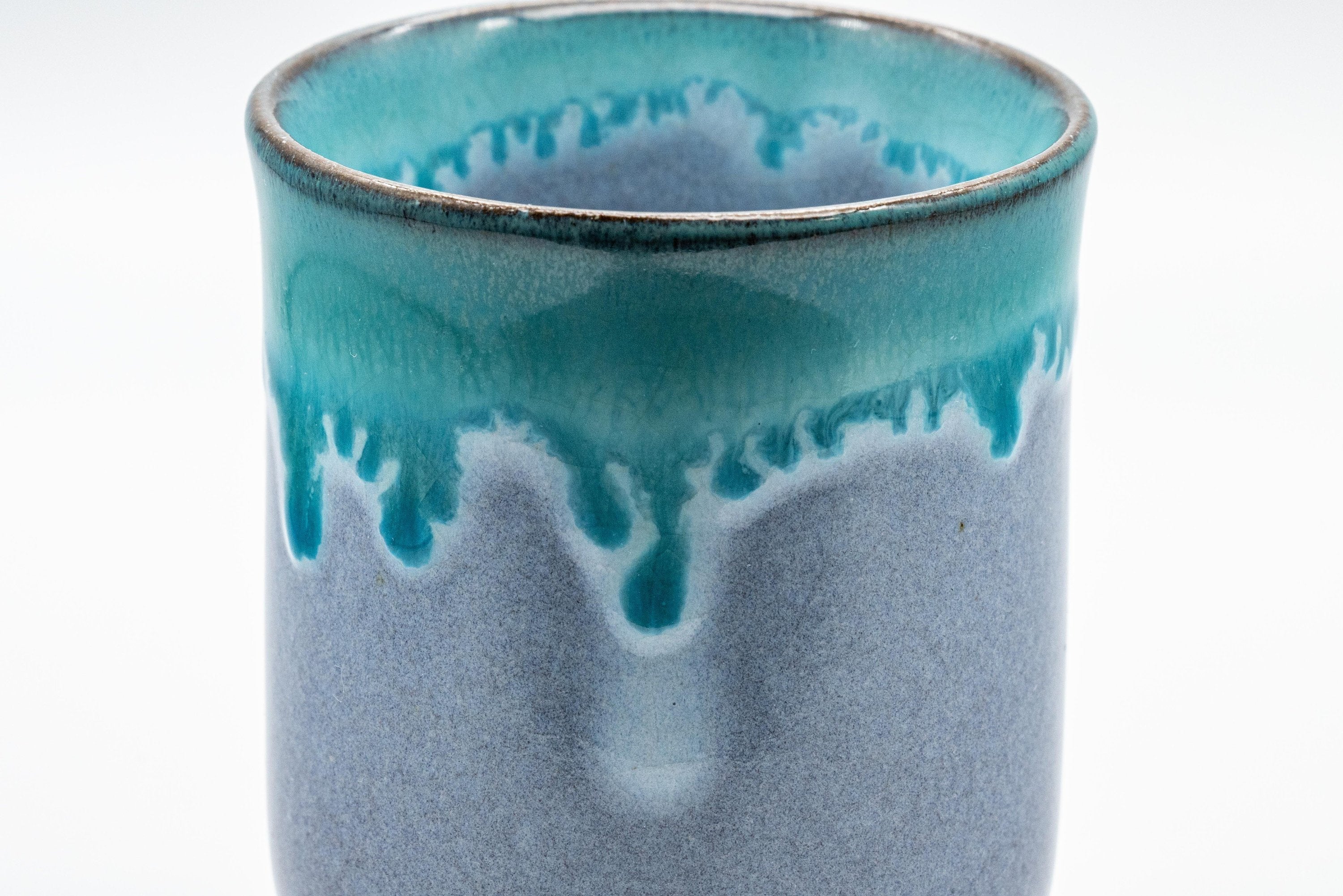Japanese Teacup - Turquoise Tsutsu-gata Yunomi - 170ml