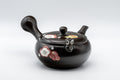 Japanese Kyusu - Black Kokudei Owl Sculpted Tokoname-yaki Teapot - 350ml