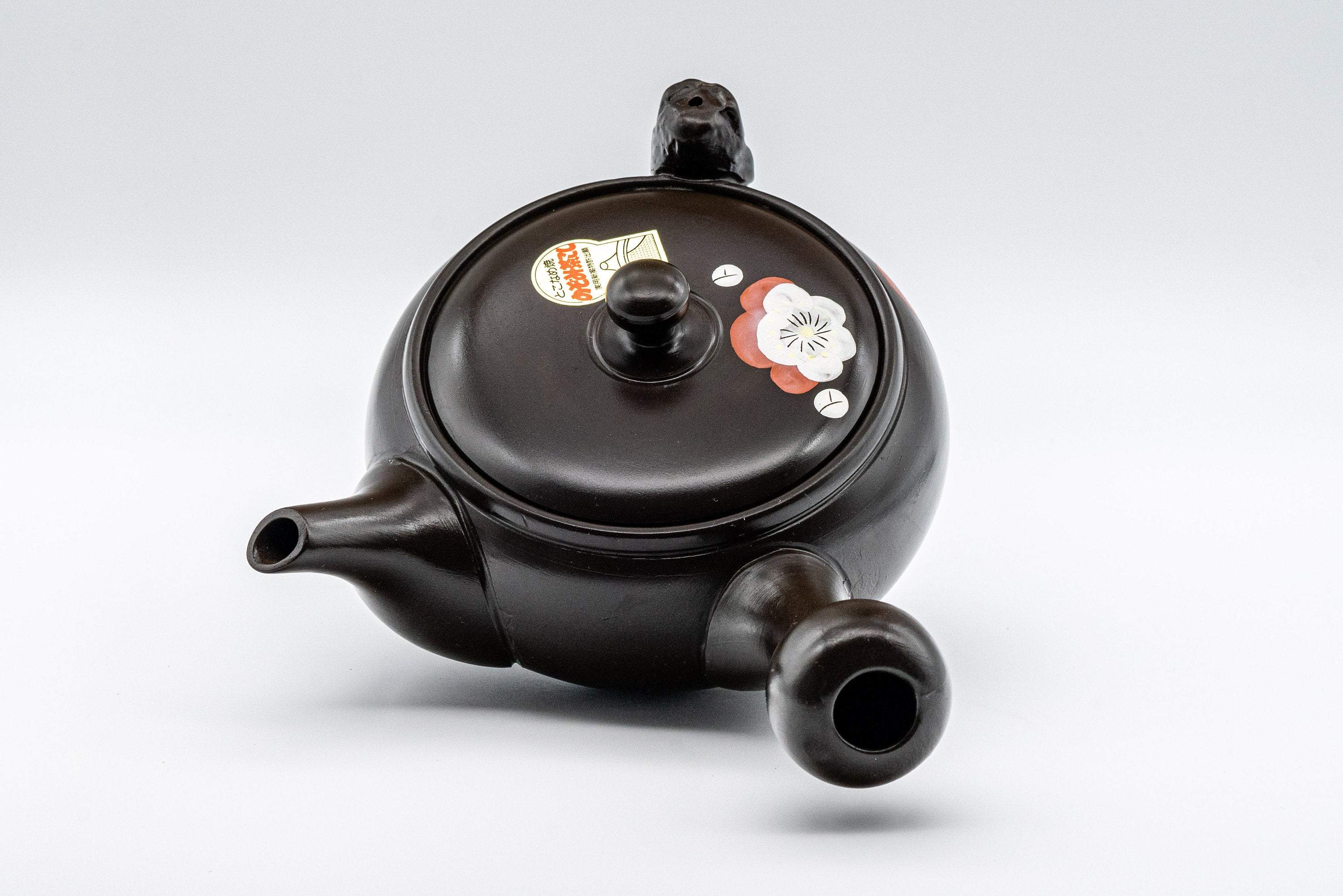 Japanese Kyusu - Black Kokudei Owl Sculpted Tokoname-yaki Teapot - 350ml