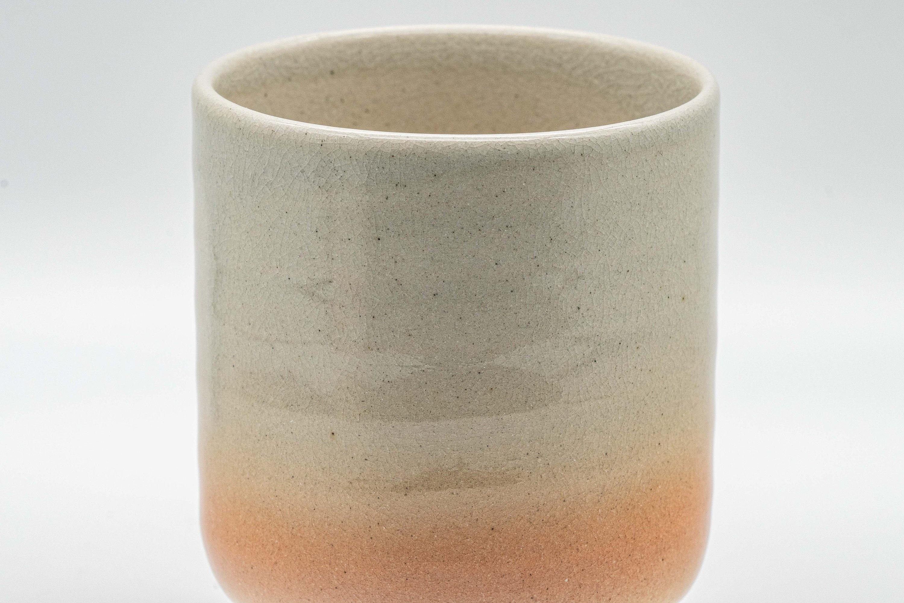 Japanese Teacups - Couple's Pair of Tsutsu-gata Hagi-yaki Meoto Yunomi