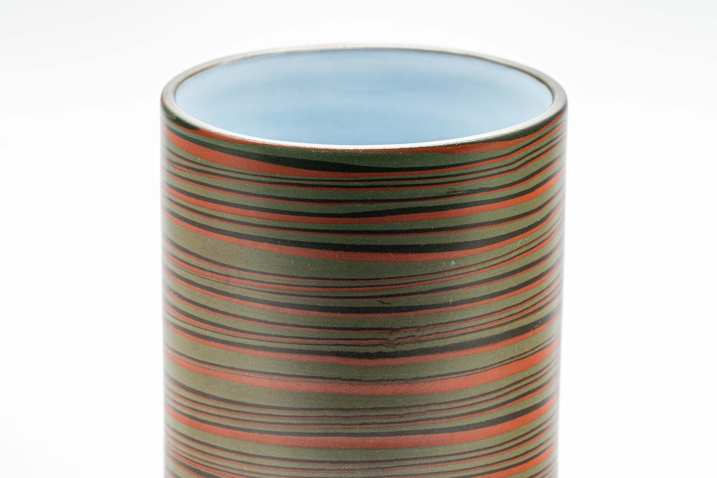 Japanese Teacup - Unzen Kiln Nerikomi Tokoname-yaki Tsutsu-gata Yunomi - 200ml