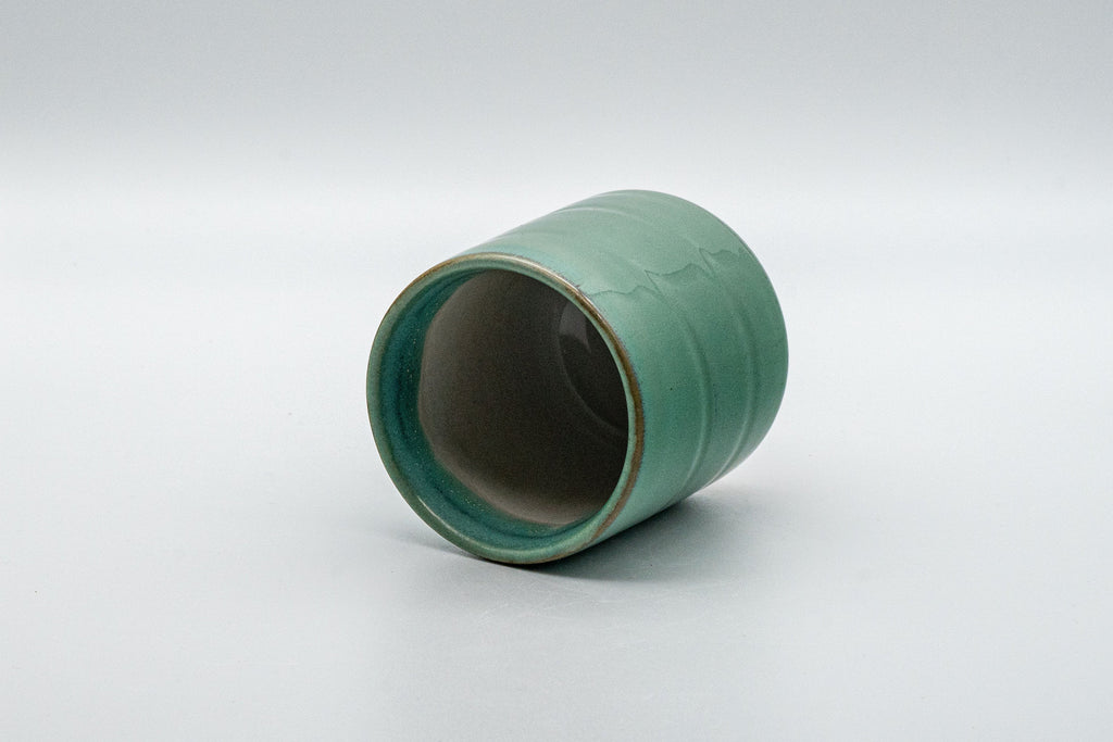 Japanese Teacup - Turquoise Tsutsu-gata Yunomi - 150ml