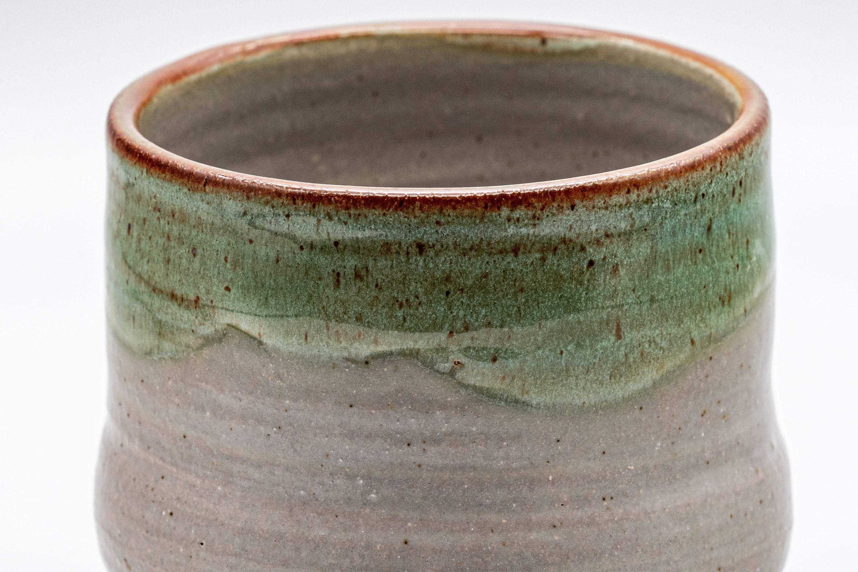 Japanese Teacup - Drip Glazed Tsutsu-gata Yunomi - 175ml