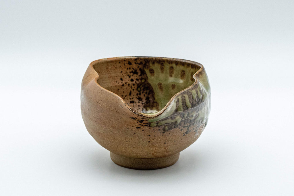 Japanese Yuzamashi - 三滝窯 Half-glazed Katakuchi - 160ml