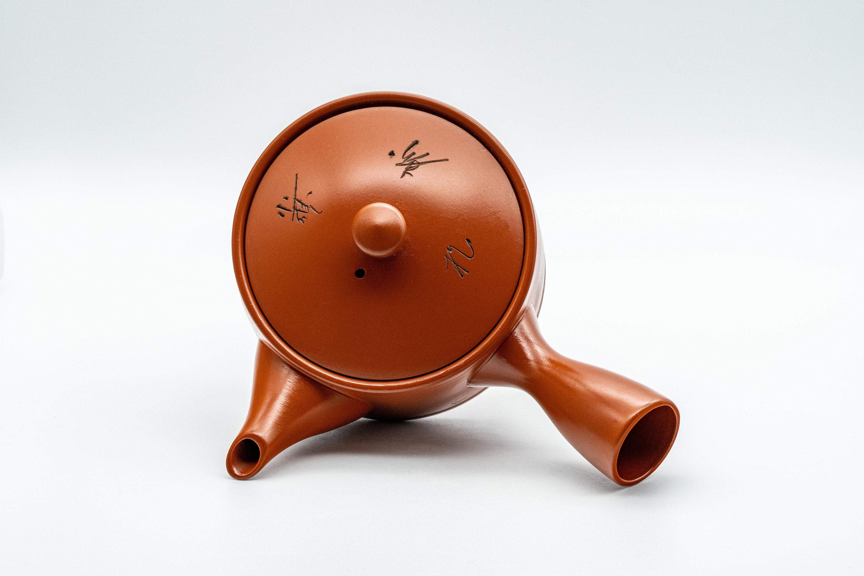Japanese Kyusu - Calligraphy Hira-gata Tokoname-yaki Teapot - 275ml