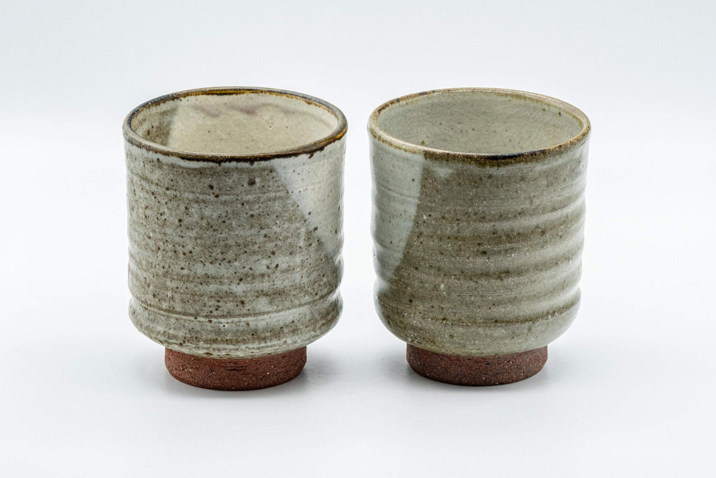 Japanese Teacups - Pair of Floral Tsutsu-gata Yunomi - 200ml