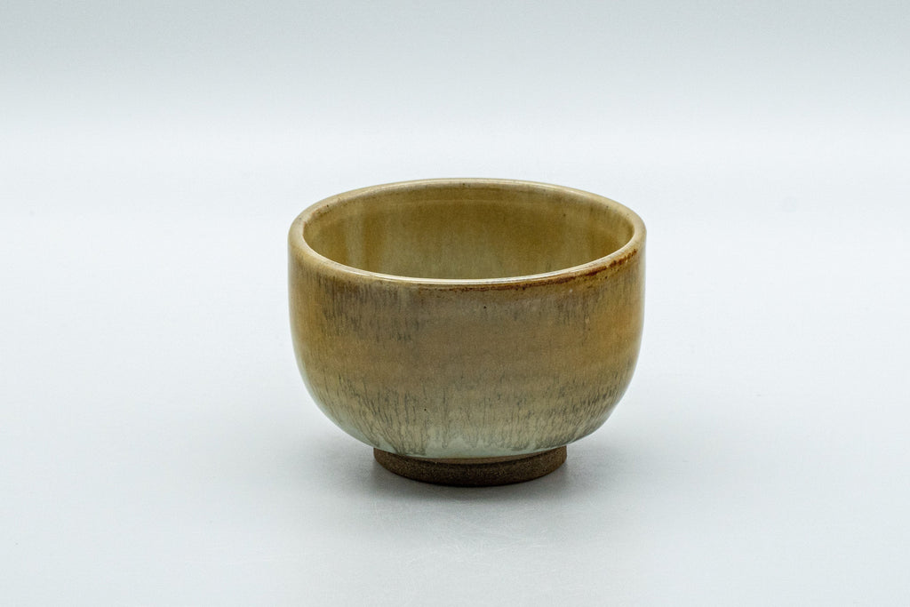 Japanese Teacups - Set of 3 Hare's Fur Glazed Wan-nari Yunomi  - 100ml