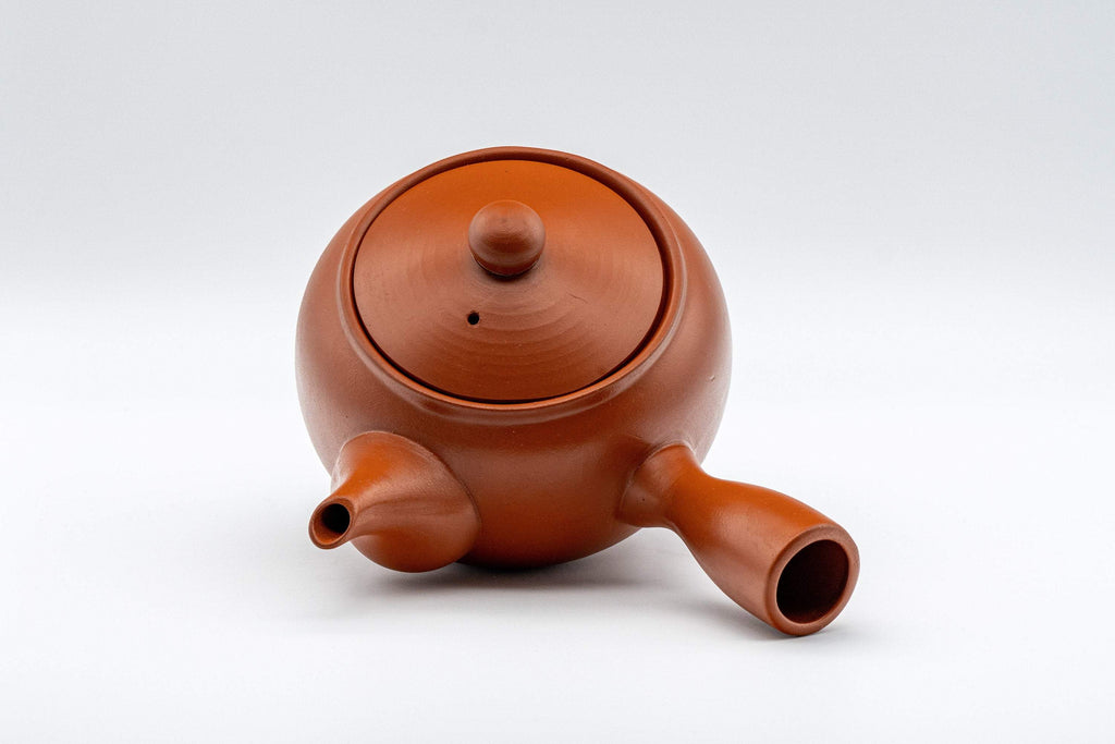 Japanese Tea Set - Tokoname-yaki Maru-gata Debeso Kyusu with 5 Tsutsu-gata Yunomi