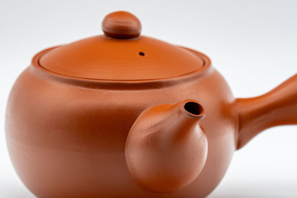 Japanese Tea Set - Tokoname-yaki Maru-gata Debeso Kyusu with 5 Tsutsu-gata Yunomi
