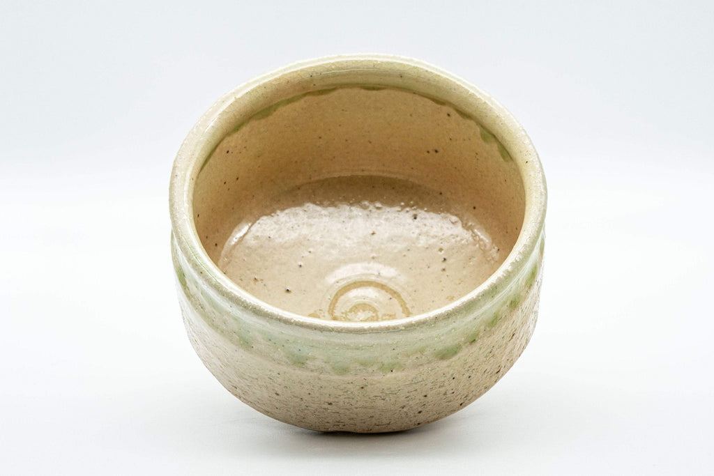 Japanese Matcha Bowl Set - Drip Glazed Chadamari Hantsutsu-gata Chawan with Bamboo Chasen Whisk and Chashaku Scoop- 450ml