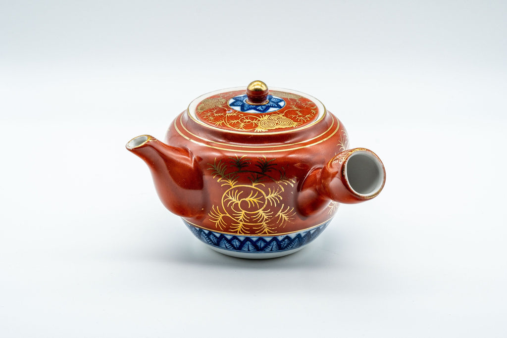 Japanese Tea Set - 九谷永楽 Kutani-yaki Porcelain Debeso Kyusu with 2 Senchawan - 250ml