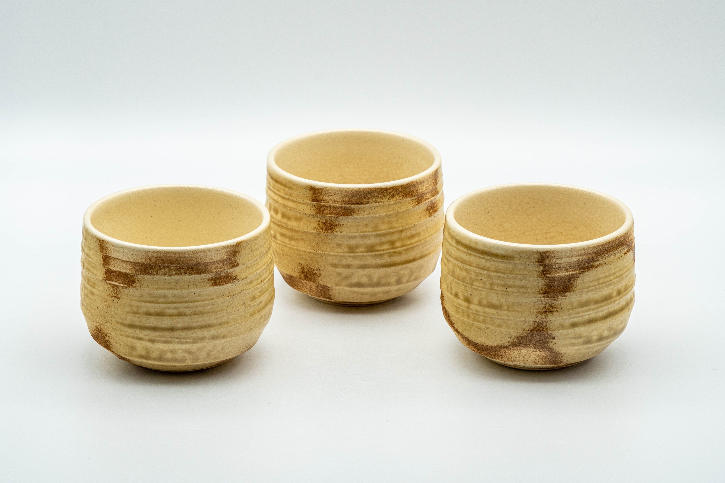 Japanese Tea Set - 夙山 Nasu-gata Do-ake Kyusu with 3 Yunomi - 575ml