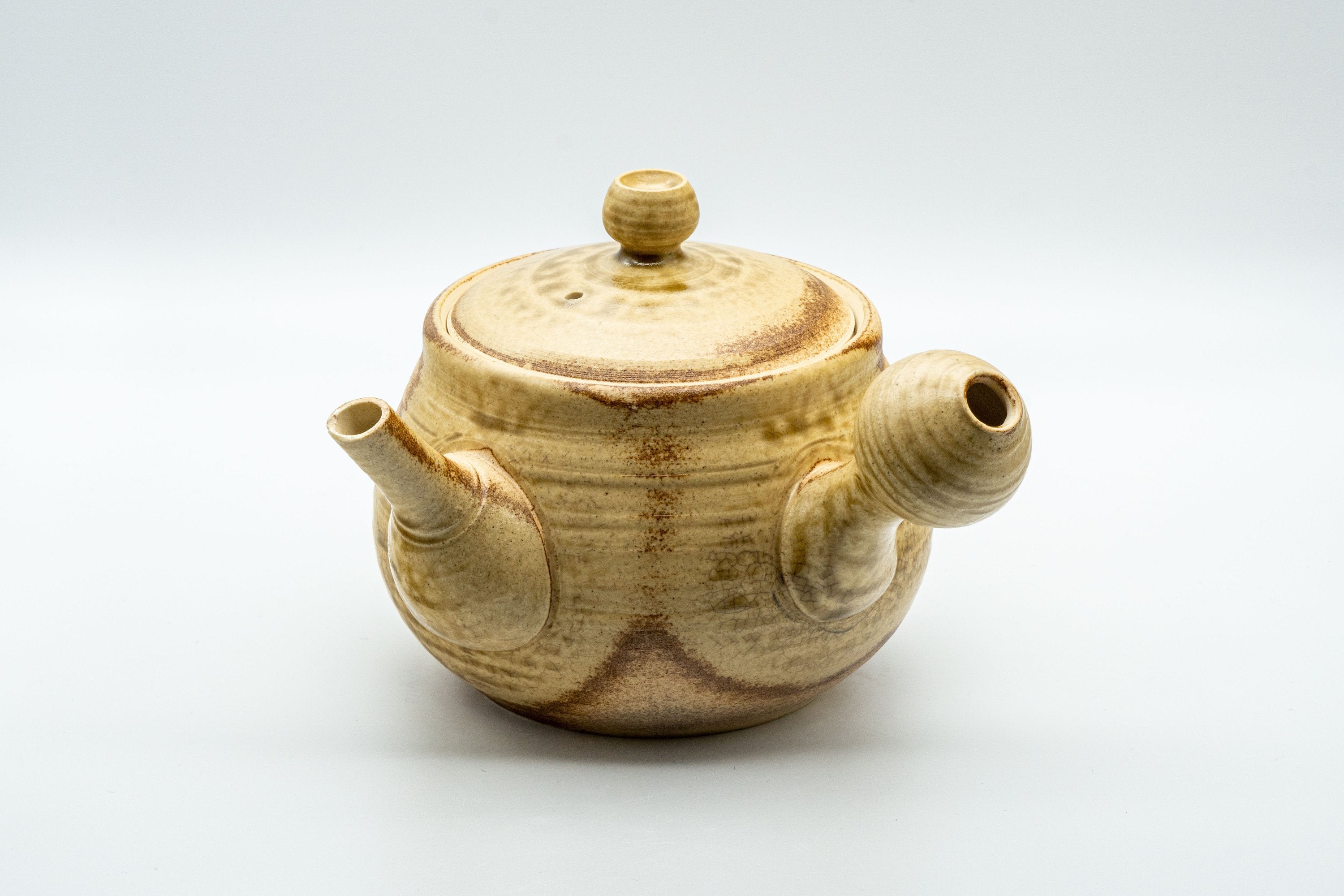 Japanese Tea Set - 夙山 Nasu-gata Do-ake Kyusu with 3 Yunomi - 575ml