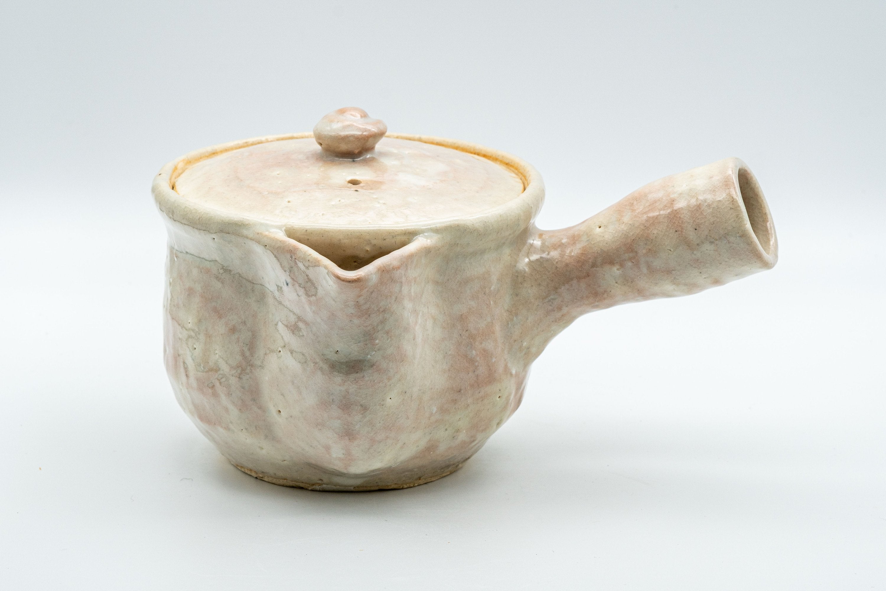 Japanese Tea Set - 萩焼 Hagi-yaki Houhin-style Do-ake Kyusu with 6 Senchawan - 450ml