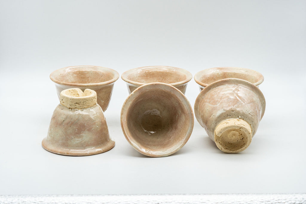 Japanese Tea Set - 萩焼 Hagi-yaki Houhin-style Do-ake Kyusu with 6 Senchawan - 450ml
