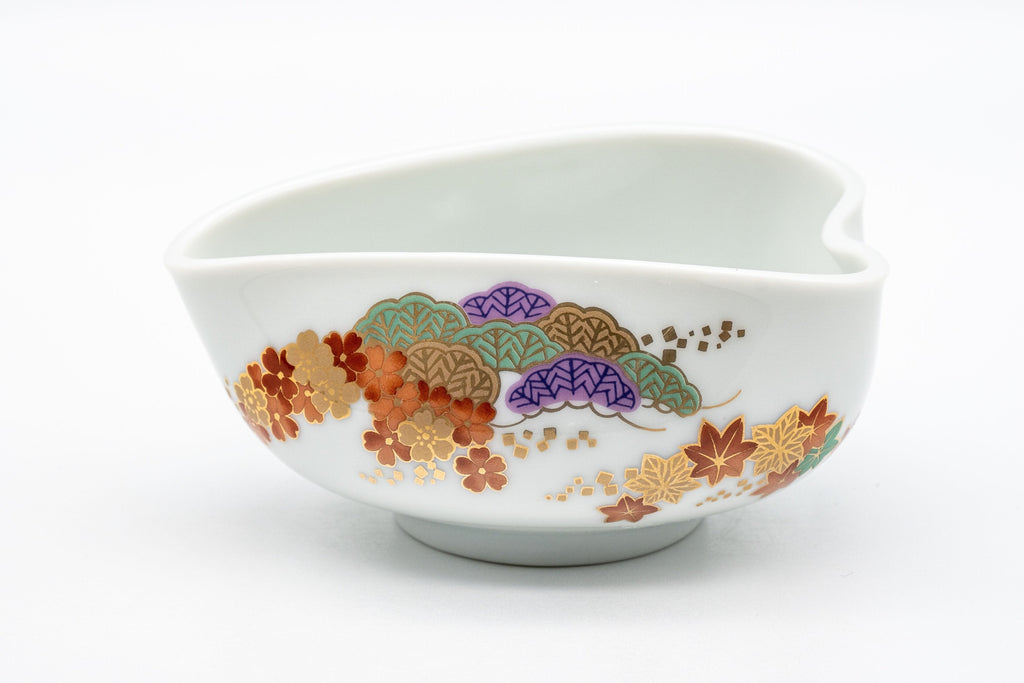 Japanese Senchado Tea Set - Porcelain Houhin, Katakuchi, and 4 Gyokurowan - 125ml